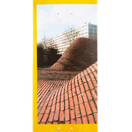 PLANCHE DE SKATE EN ERABLE DK120 GREETINGS TAILLE 8" COULEUR JAUNE.