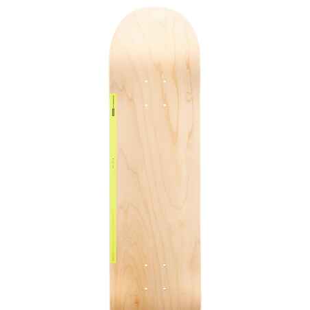 Maple Skateboard Deck DK100 8" - Wood/Yellow