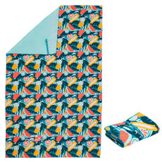 PRINTED MICROFIBRE TOWEL WITH PRESS STUDS, SIZE L 80 X 130 CM PRINTED MICROFIBRE TOWEL WITH PRESS STUDS, SIZE L 80 X 130 CM