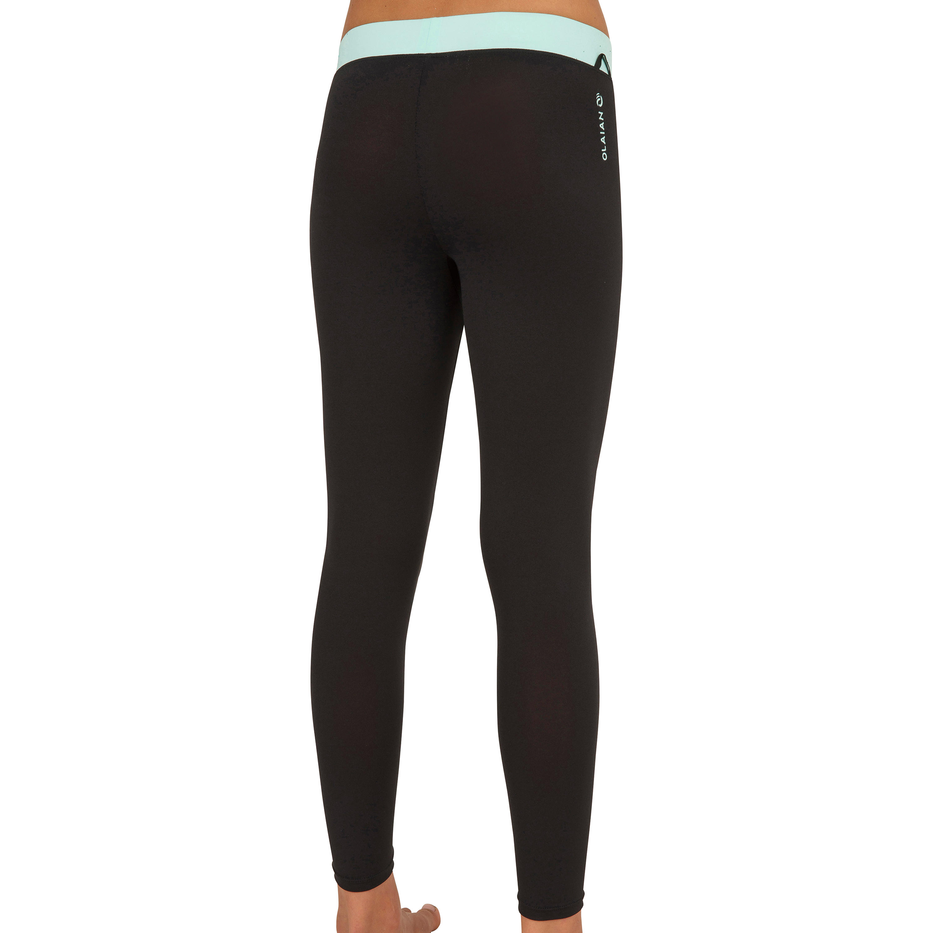 Leggings UV-Schutz Kinder schwarz 3/8