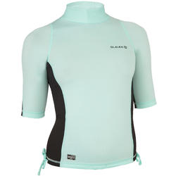 500 Girls' Short Sleeve UV-Protection Surfing T-Shirt