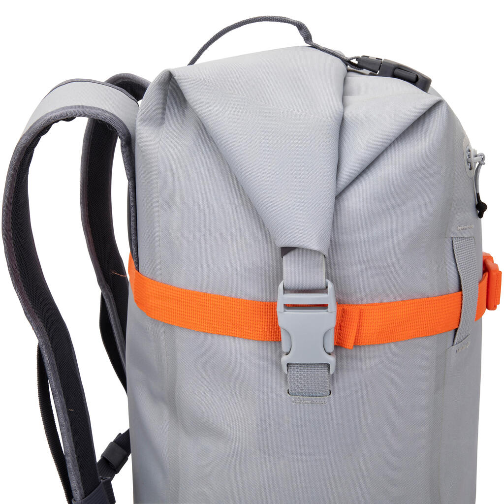 Sac a dos etanche 30l gris