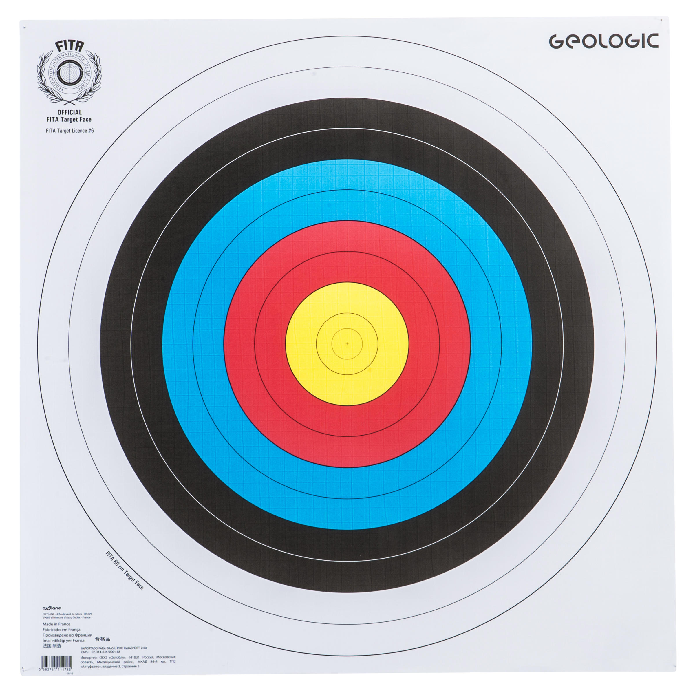 Archery Target Face 40 x 40 Geologic Decathlon