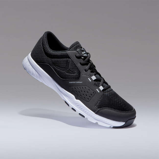 Scarpe uomo cardio 100 nere DOMYOS FITNESS CARDIO SHOES MAN Fitness
