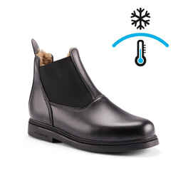 160 Warm Kids' Horse Riding Jodhpur Boots - Black