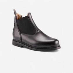 Boots chaudes équitation enfant 160 WARM noir