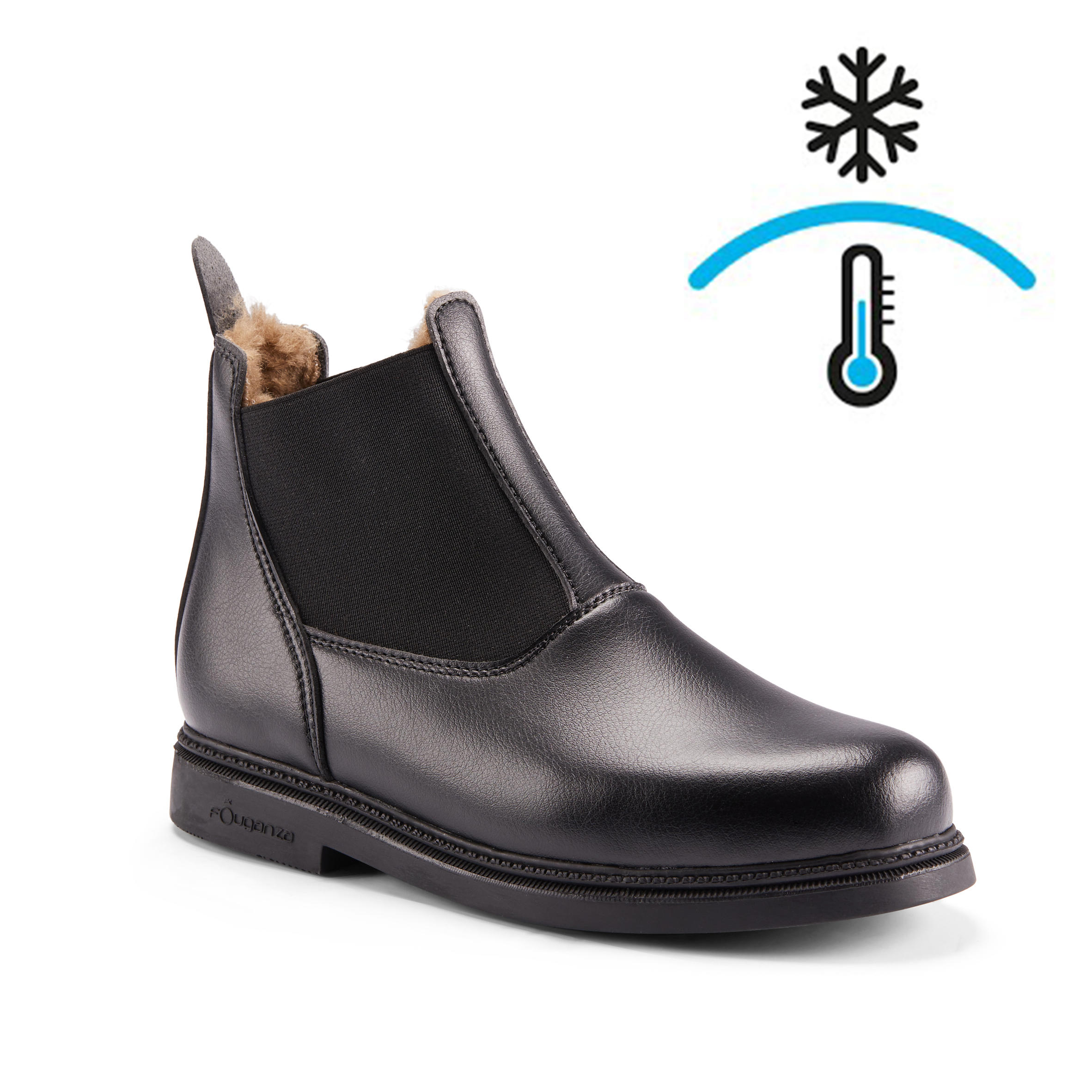 Warm children's riding boots 160 WARM black