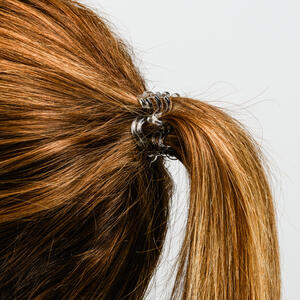 Coleteros Gomas Pelo fitness rosa y transparente x6