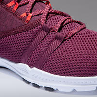 Chaussures de fitness 120 mid femme bordeaux