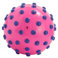 Pink small learning to swim ball with violet dots