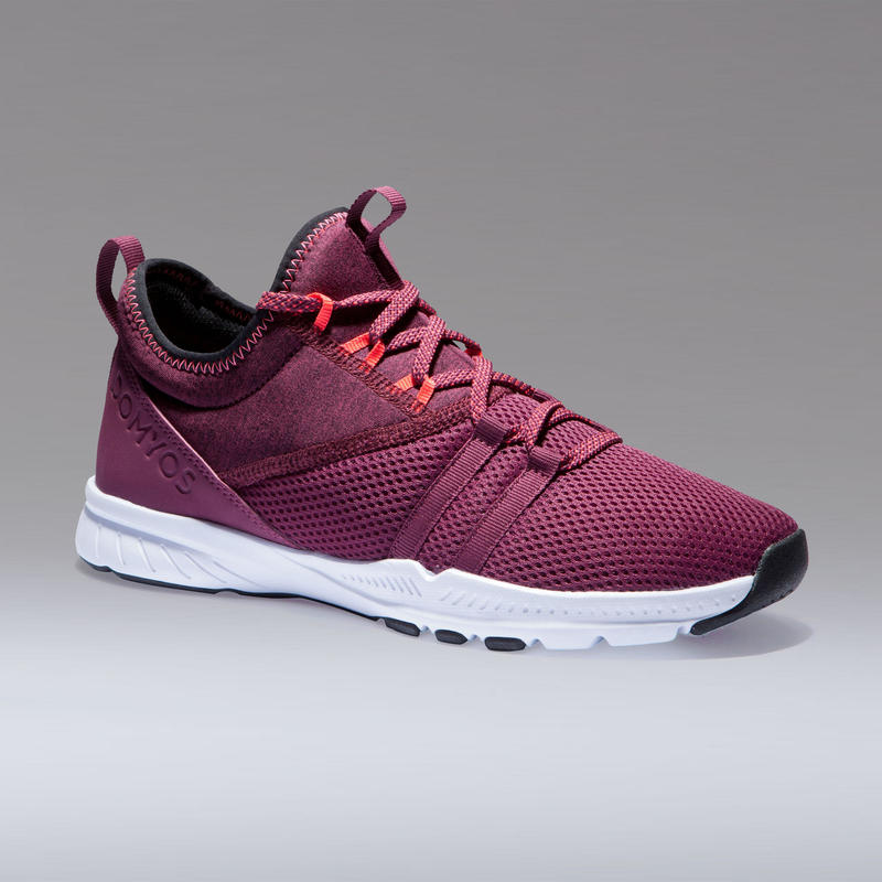 womens trainers burgundy