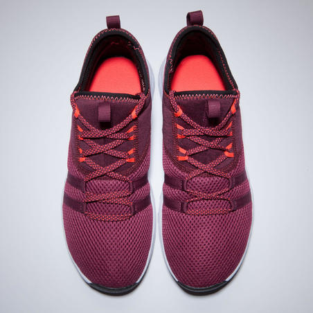 womens trainers burgundy