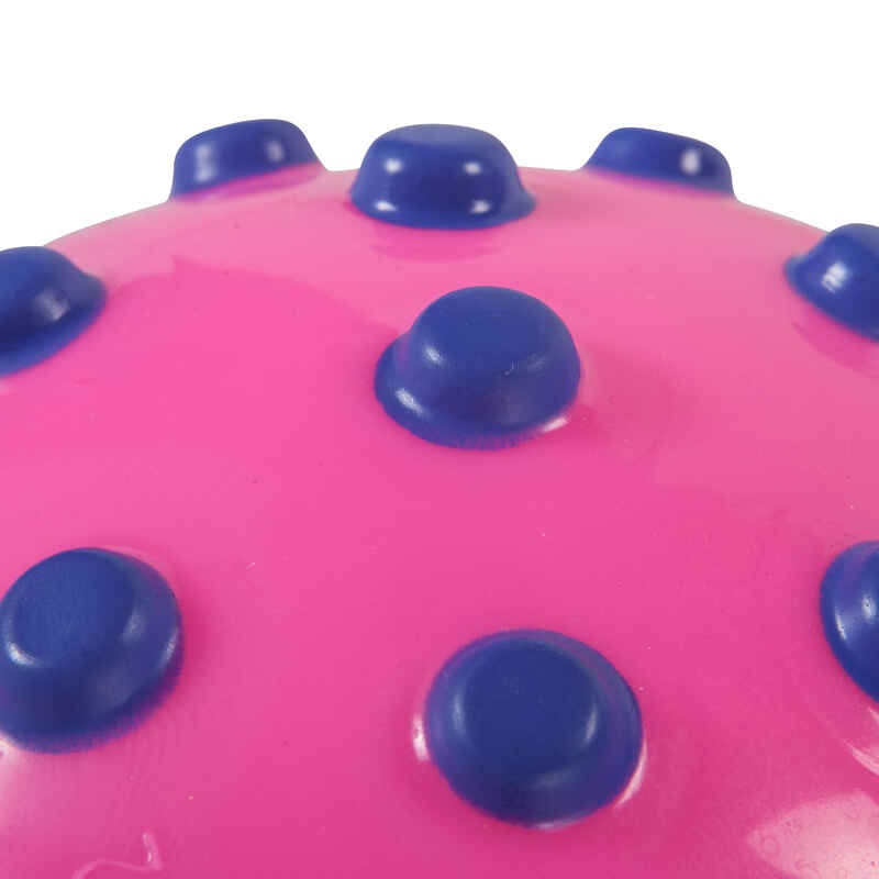 Pink small learning to swim ball with violet dots