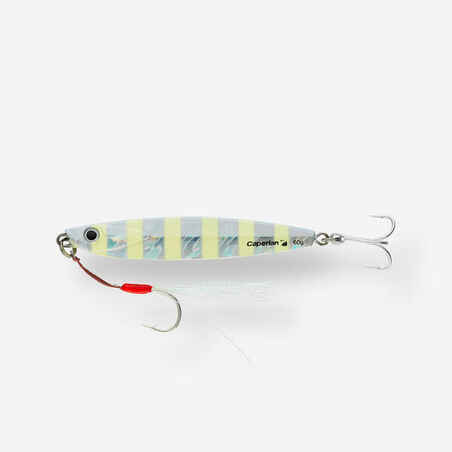 Lure fishing at sea CASTING JIG BIASTOS ASSIST 60 g - Phospho. white