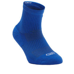 Lot 2 paires de chaussettes athlétisme enfant confort tige haute bleues indigo