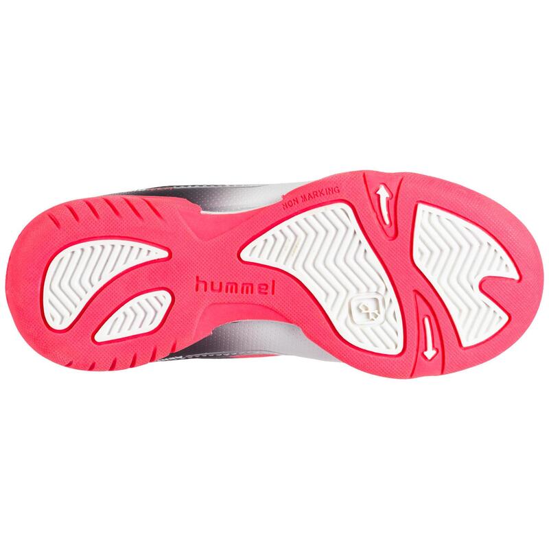 Chaussures de handball aerotech fille gris / rose / blanc