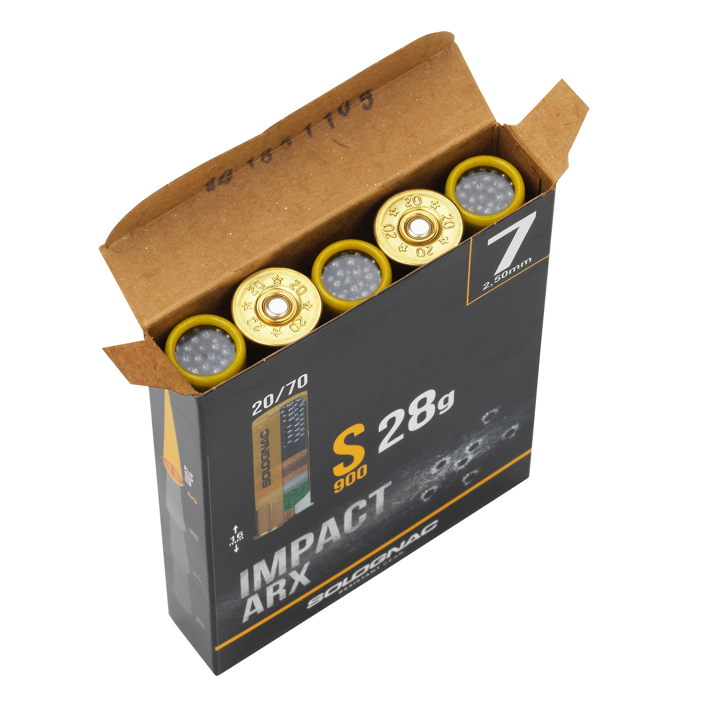 Cartucho Caza Solognac S900 Arx 28 G Calibre 20/70 Perdigón N.° 7 X10 5/6