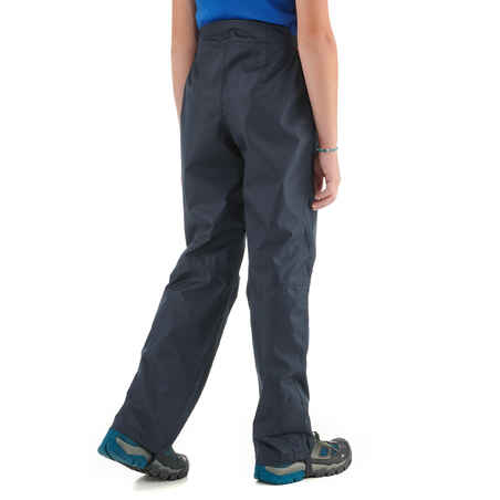 Kids’ Hiking Over Trousers - MH500 Aged 7-15 - Black