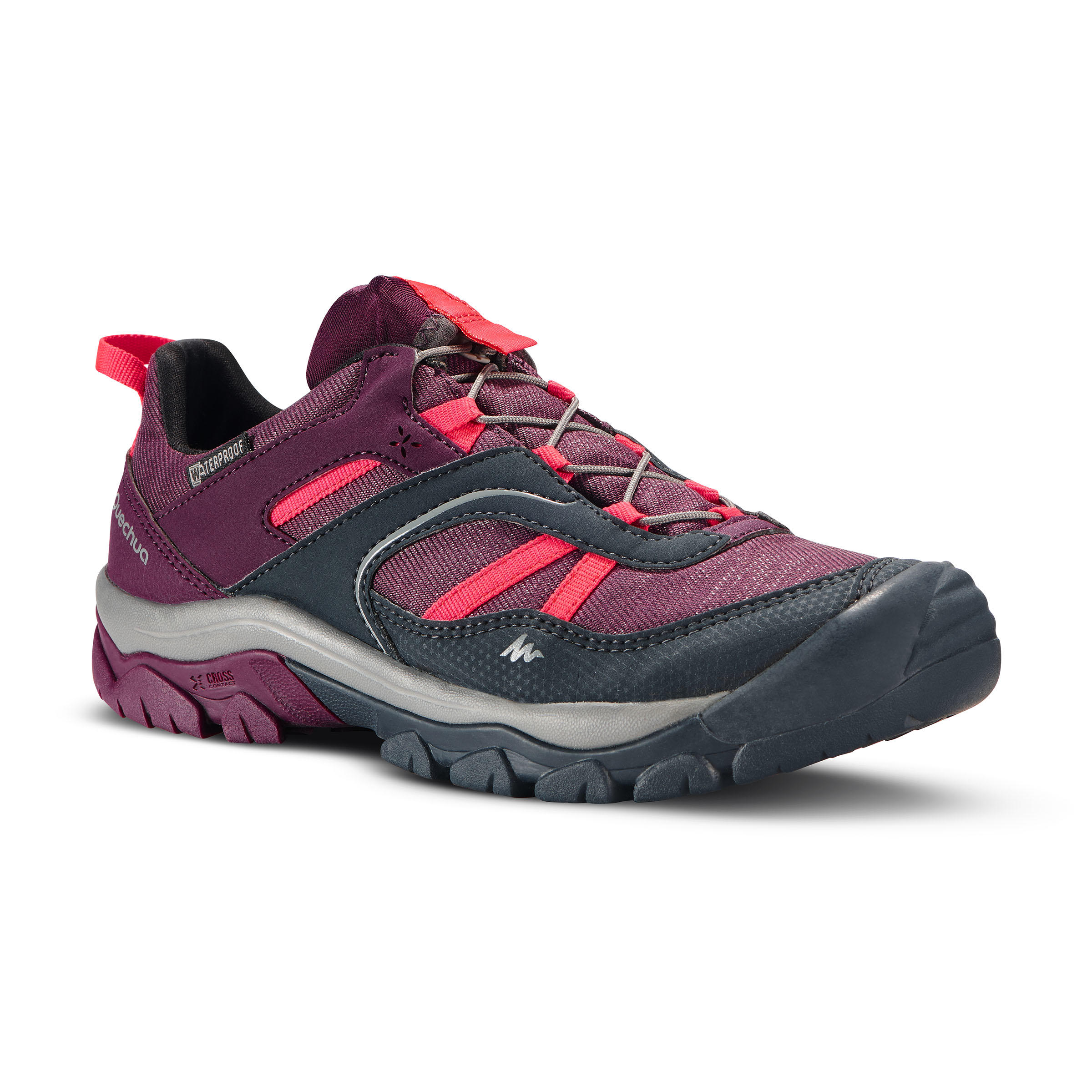 Kid�s Waterproof Laceup Hiking Shoes CROSSROCK Purple 3