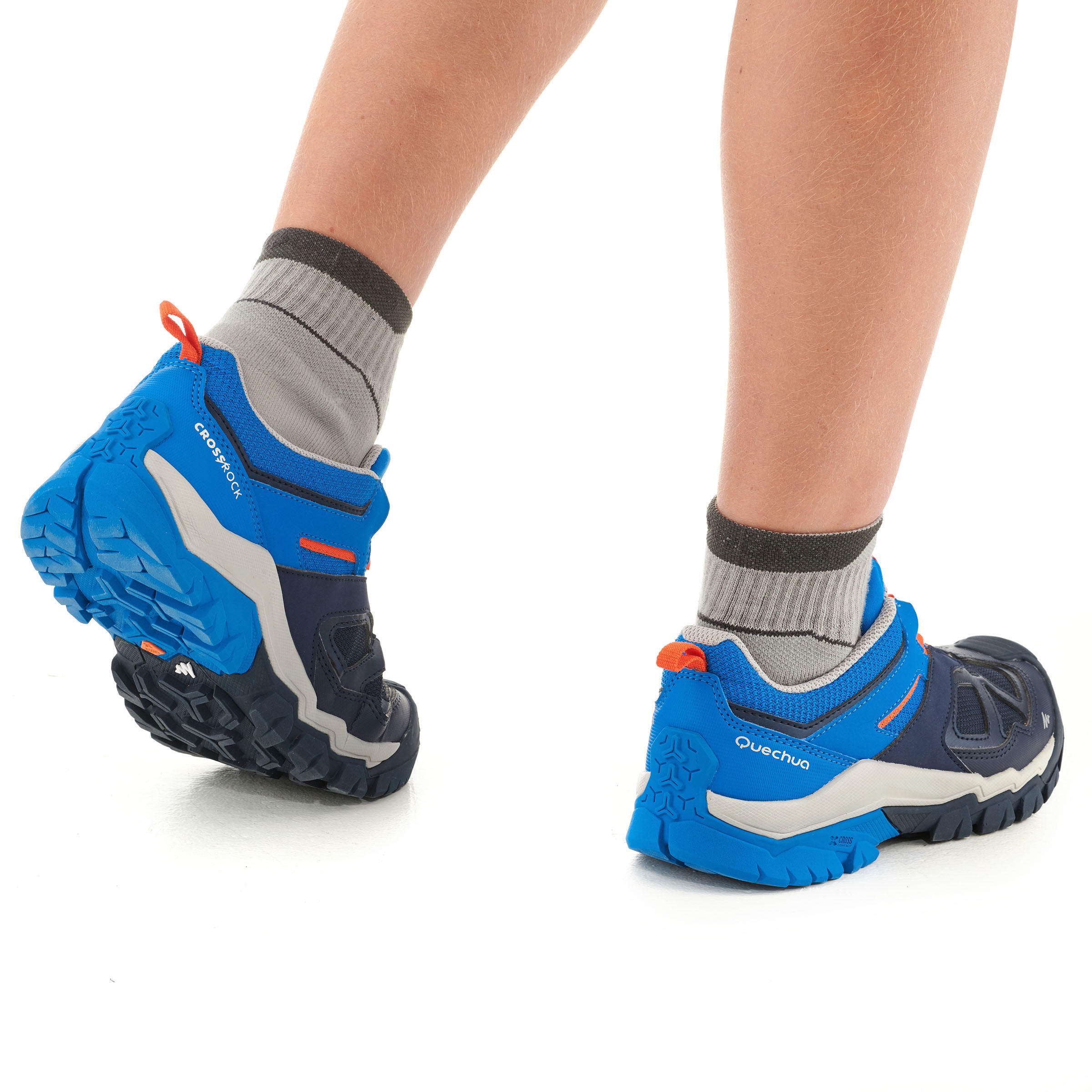 

Kids Hiking Shoe CROSSROCK - Blue -  By QUECHUA | Decathlon