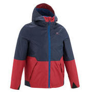 Kids’ Waterproof Hiking Jacket - MH500 Aged 7-15 - Blue and Red