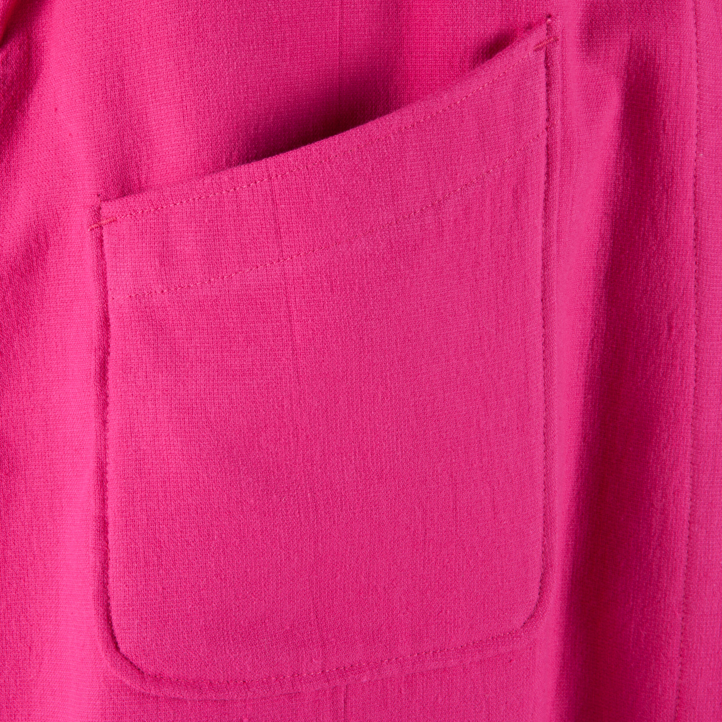 Women's lightweight cotton bathrobe with hood and belt - Pink 7/13
