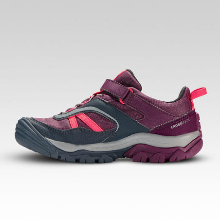 Ботинки водонепроницаемые походные для детей размер 28–34 фиолетовые CROSSROCK