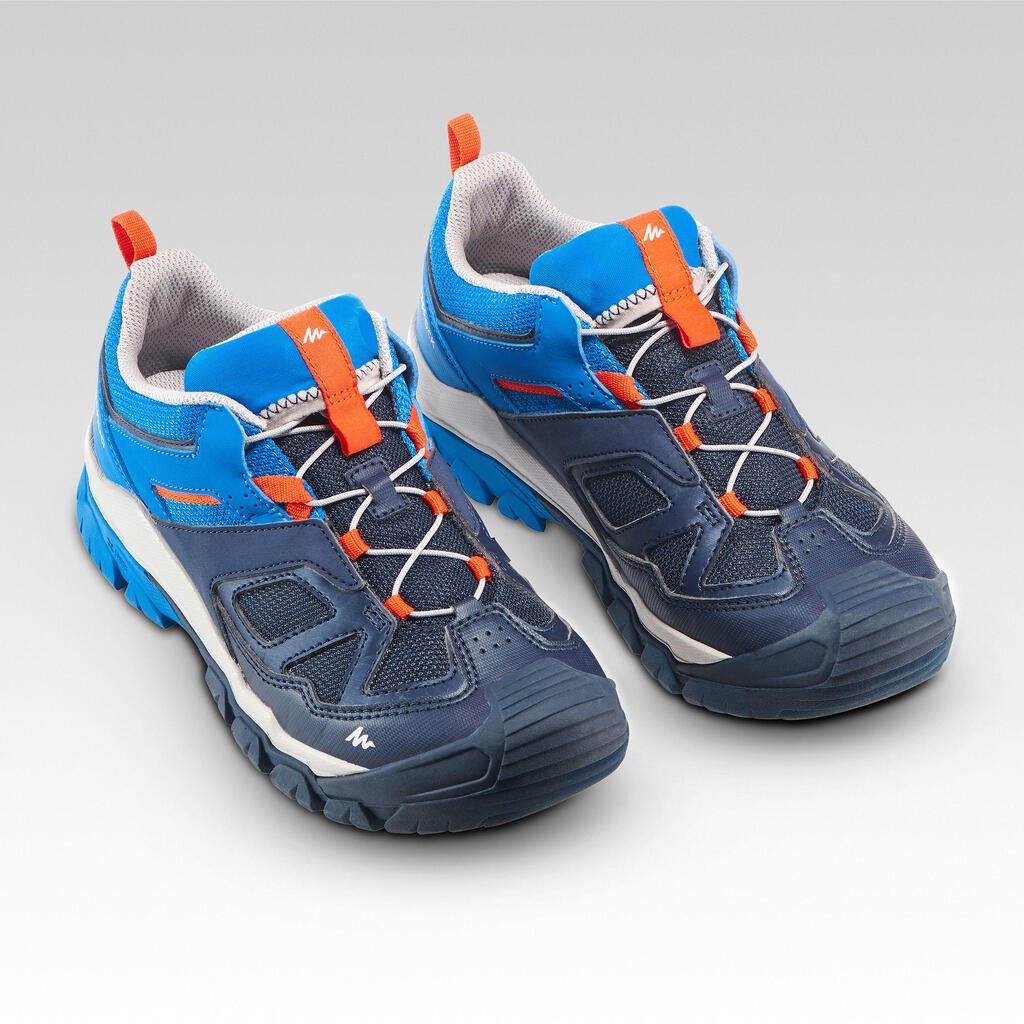 Kids' Low Lace-up Shoes - Sizes 2.5 to 5 - Blue/Orange