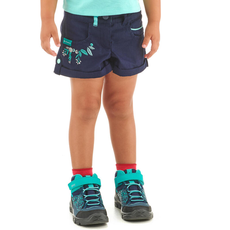 Short de randonnée enfant MH500 bleu marine 2 A 6 ANS