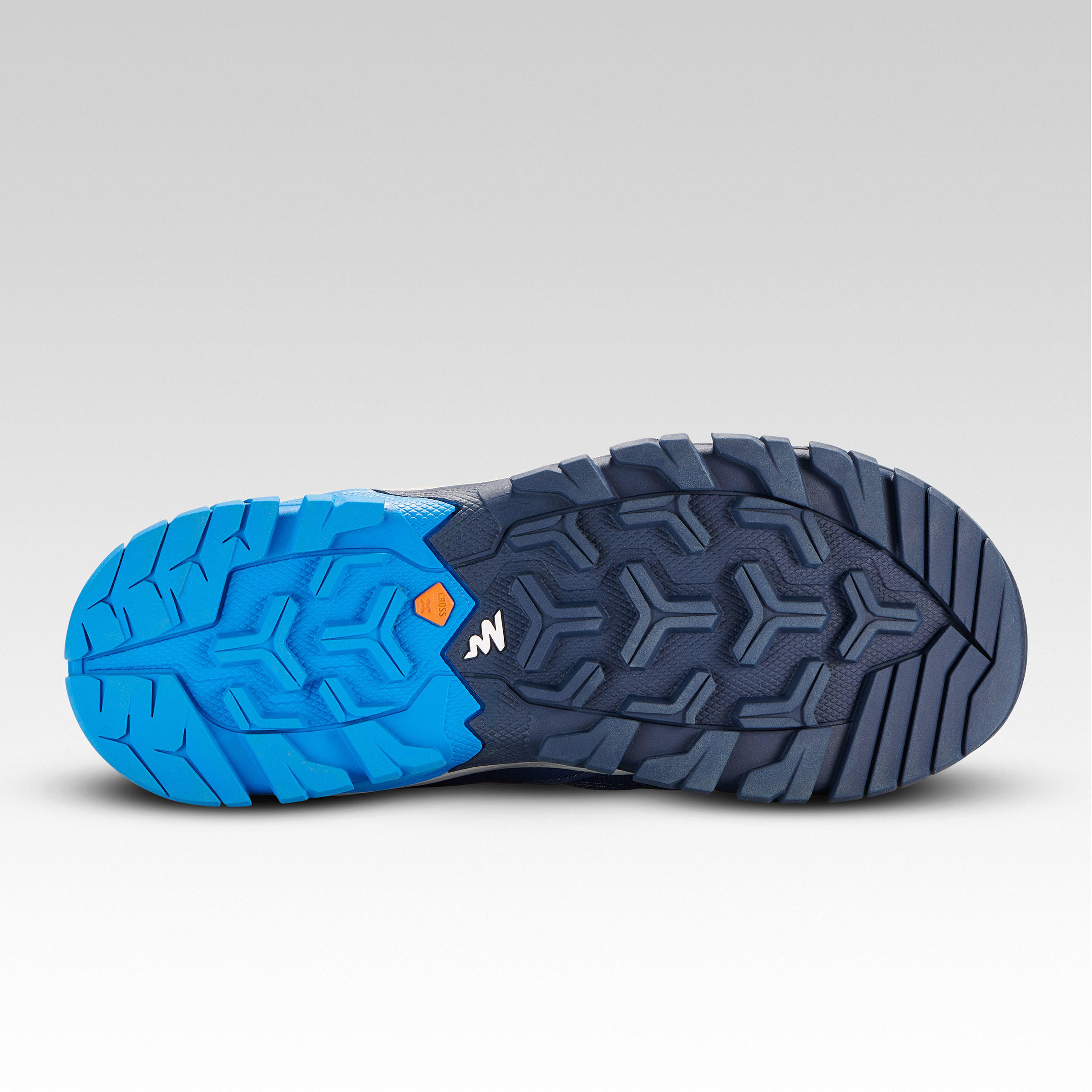 Kids' Low Lace-up Shoes - Sizes 2.5 to 5 - Blue/Orange 4/12