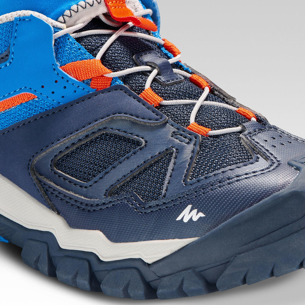 Kids' Low Lace-up Shoes - Sizes 2.5 to 5 - Blue/Orange