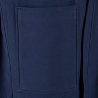 Men's lightweight cotton bathrobe with hood and belt - Dark Blue