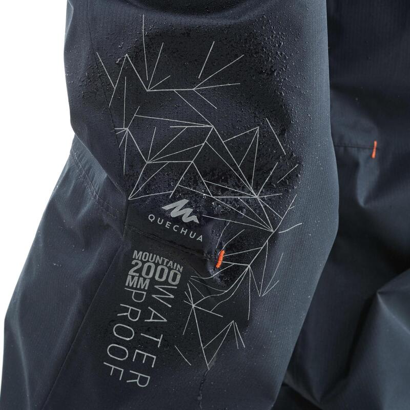 Pantalón Lluvia Impermeable Montaña Senderismo Niños MH500 Violet |