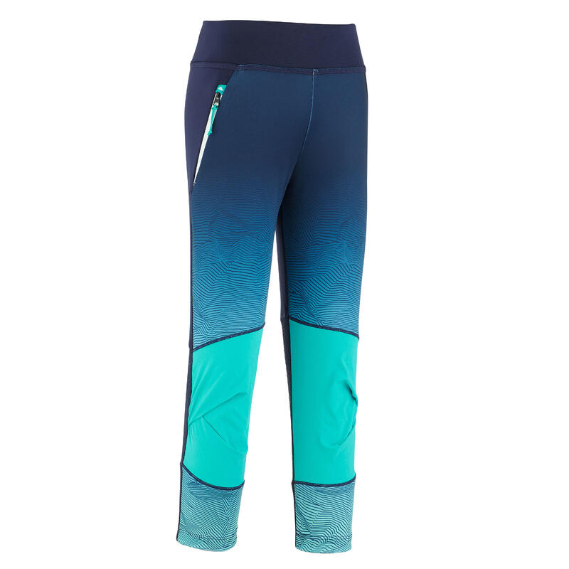 Legging de randonnée - MH500 bleu turquoise - enfant 7-15 ans