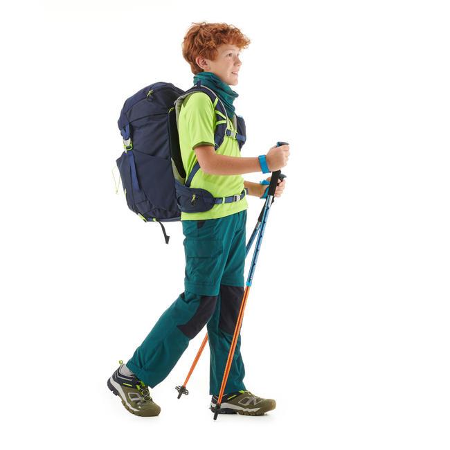 Kids’ Modular Hiking Trousers MH500 Aged 715 Green