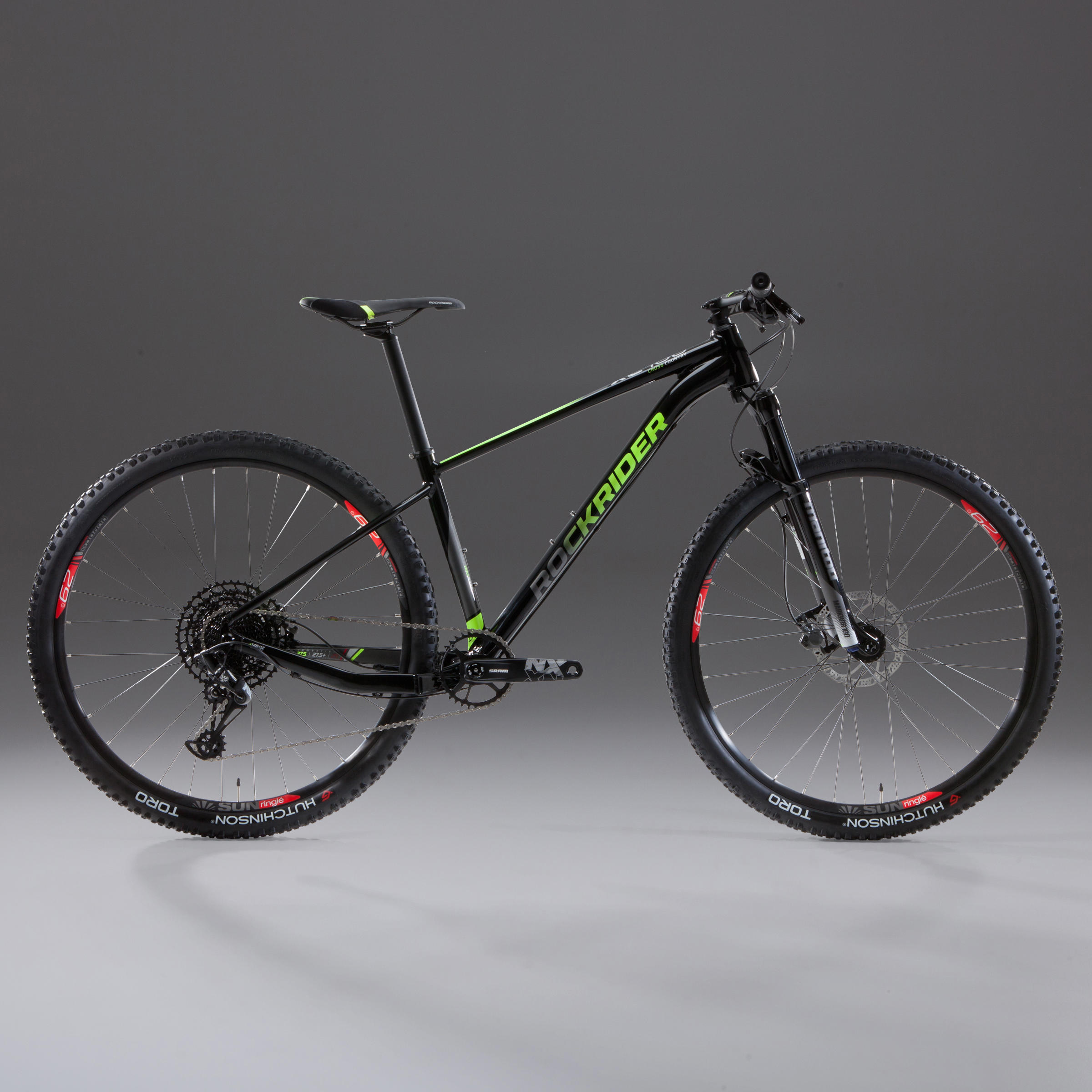 Mountainbike 29 Zoll Rockrider XC 100 12 Gänge schwarz/neon