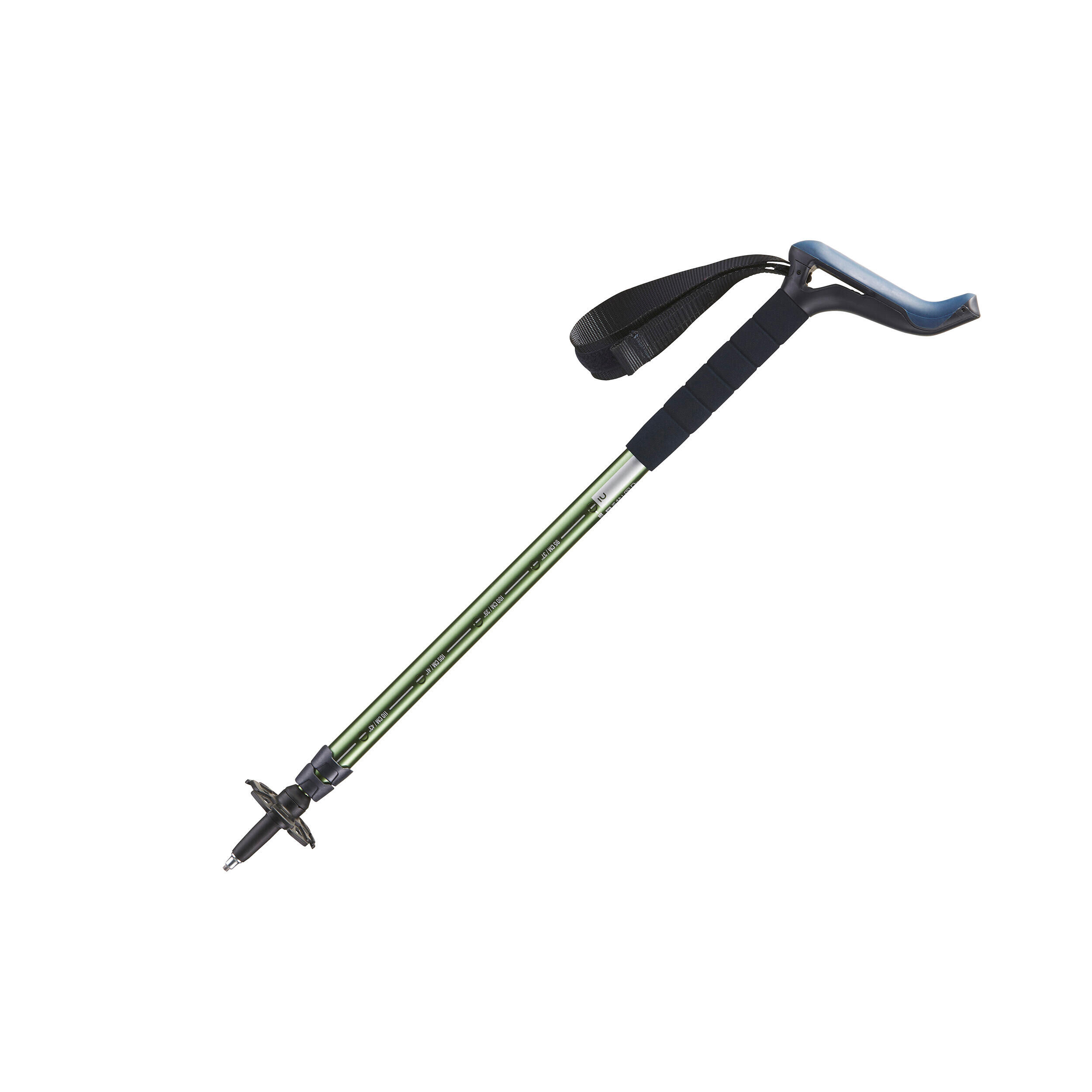 FORCLAZ 1 Hiking Pole - MT100 Ergonomic Green