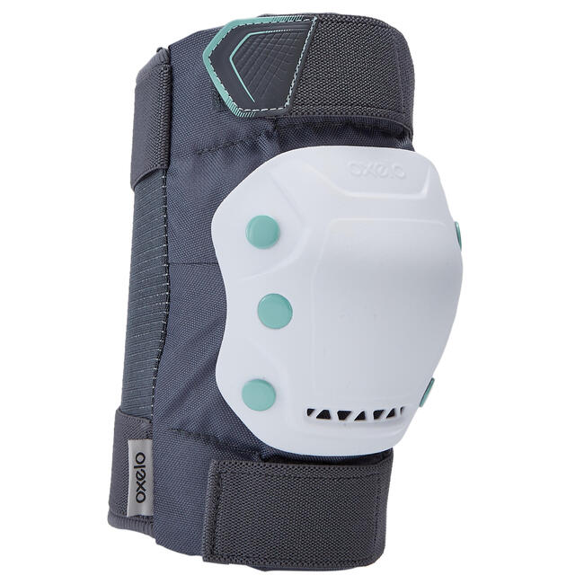 Adult Inline Skate Roller Protection Set Fit500 Gray/Peppermint