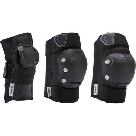 Inline Skate Protection Set Fit500 Black - Oxelo