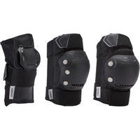Protecciones patinaje adulto Kit 3 FIT500 negro gris 