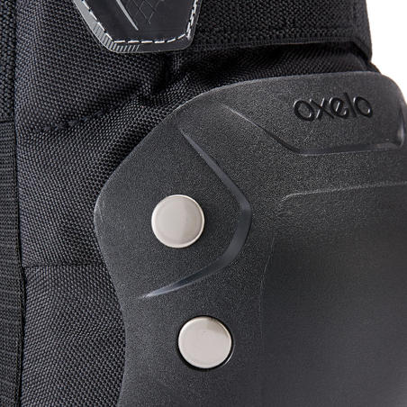 Set 3 protecciones patines adulto FIT500 negro gris