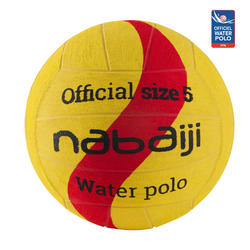 BALLON WATER POLO 500 TAILLE 5 JAUNE ROUGE NEW