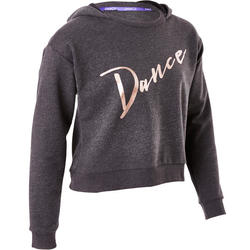 Sweat de danse à capuche fille gris