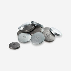 SET VAN 12 GEKLEURDE PALETS VAN GIETIJZER + 1 MAÎTRE