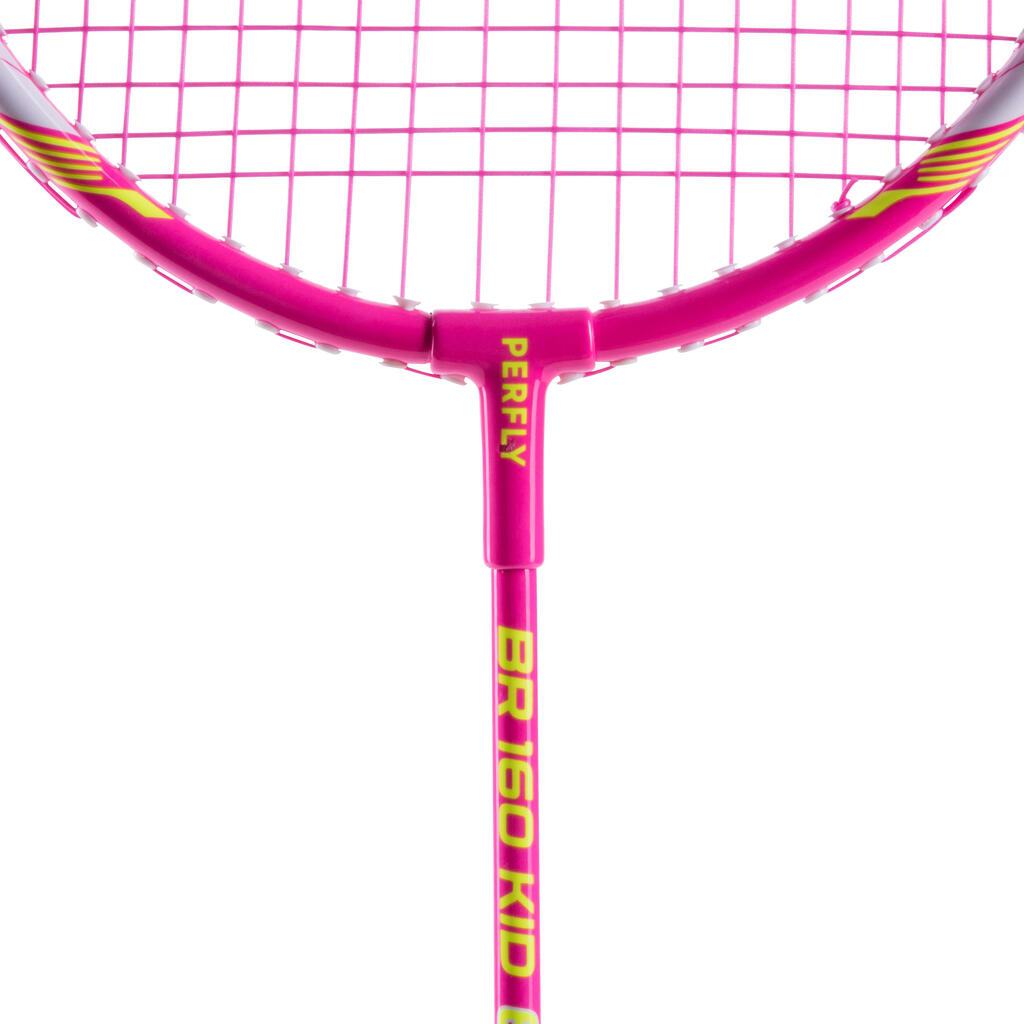 Badmintonschläger BR160 Easy Grip Kinder pink