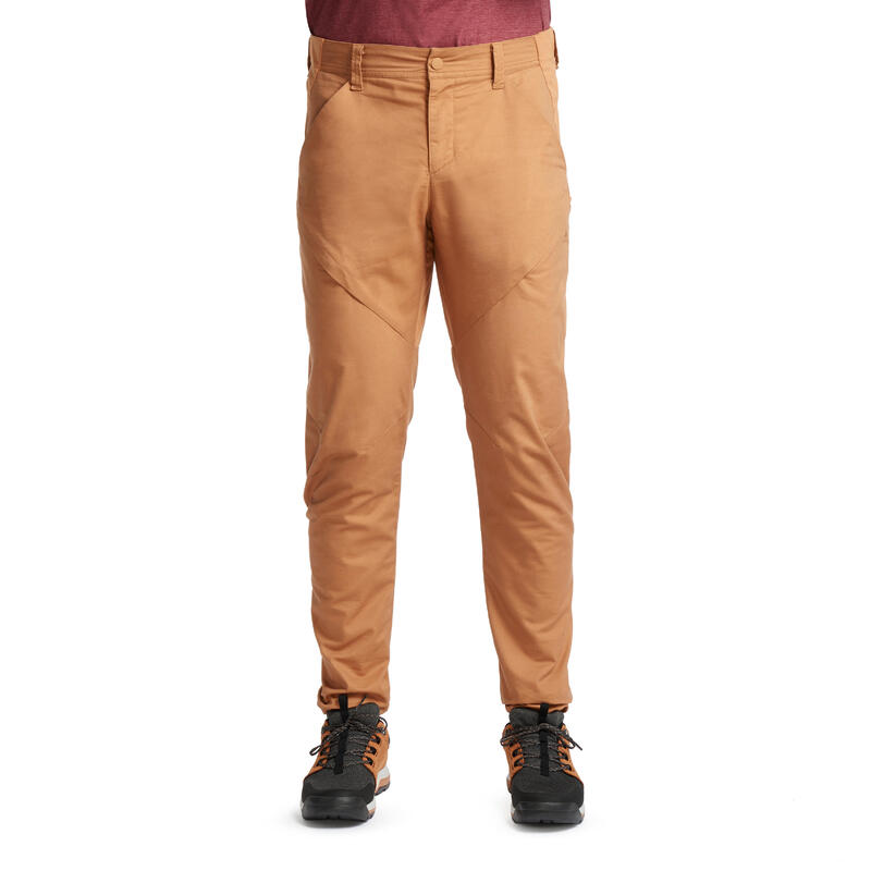 Pantalones Hombre de Montaña y Senderismo de Quechua NH500 Slim Marrón
