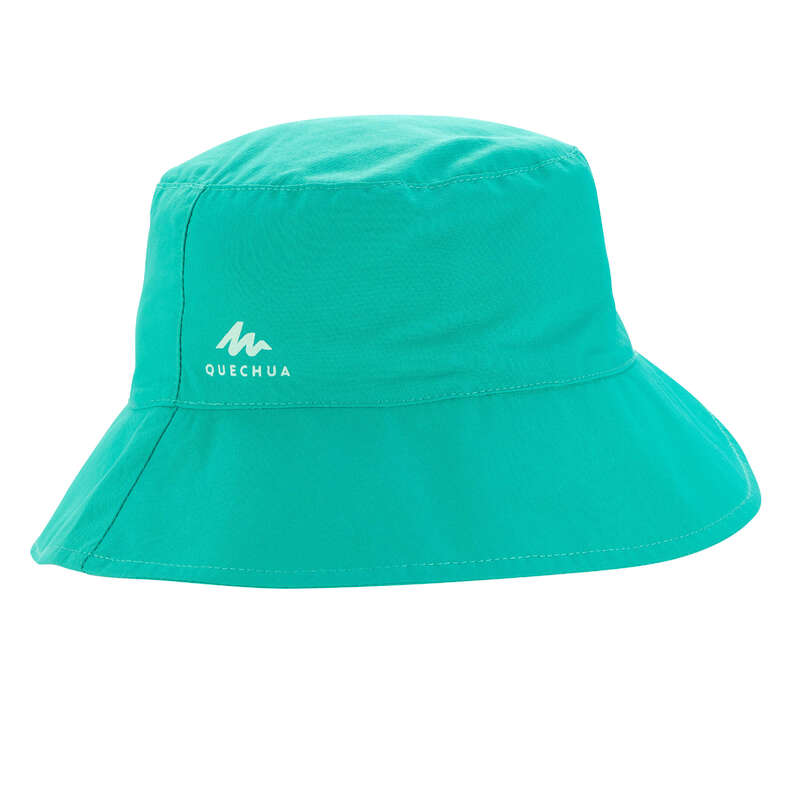 JUNIOR HIKING HATS&CAPS Hiking - MH KID SUN HAT - TURQUOISE QUECHUA - Hiking Clothes
