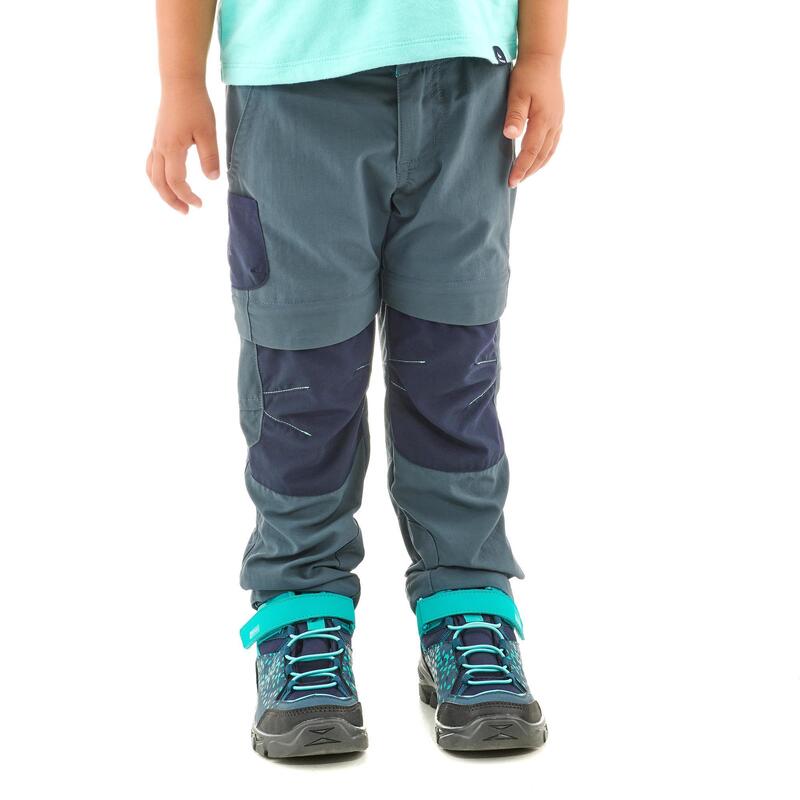 Calças de Caminhada moduláveis - MH500 KID - Criança 2-6 ANOS - Cinzento/Azul 
