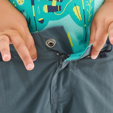 Дитячі модульні штани 500 для туризму - Сірі/Сині