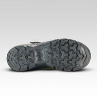 Cipele za planinarenje MH120 plitke na čičak traku dečje - sivo/zelene
